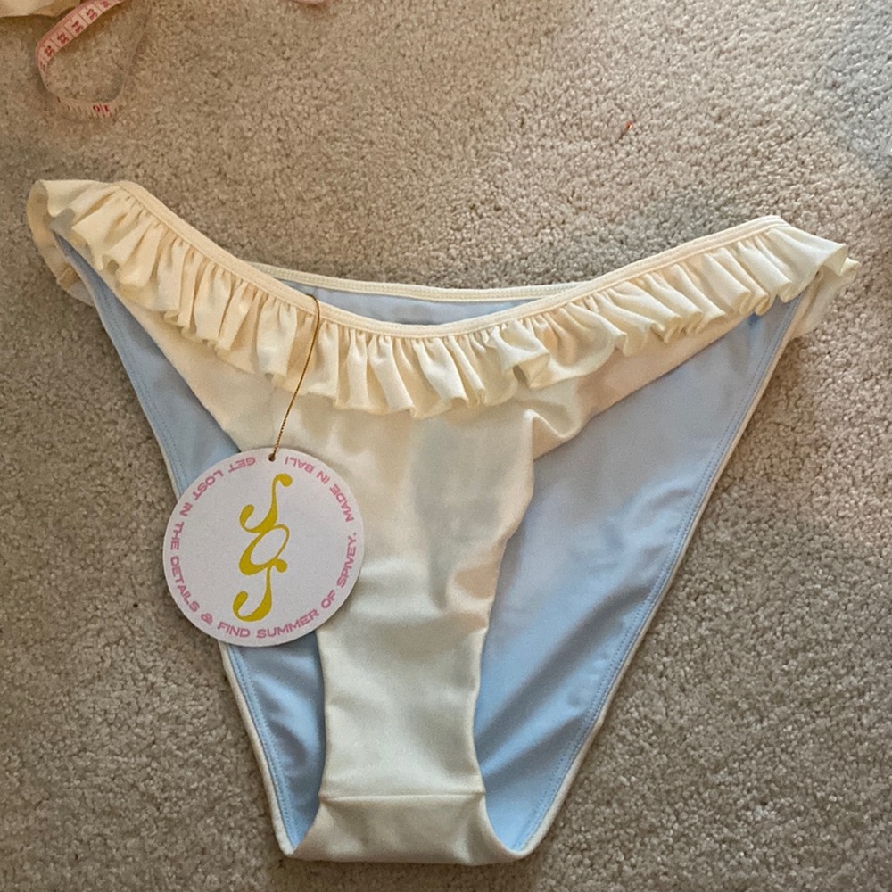 NWT Summer of Spivey Frill high leg bikini bottom